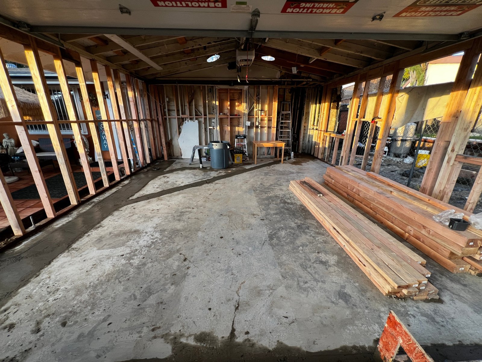 New Framing during the Brookside remodel