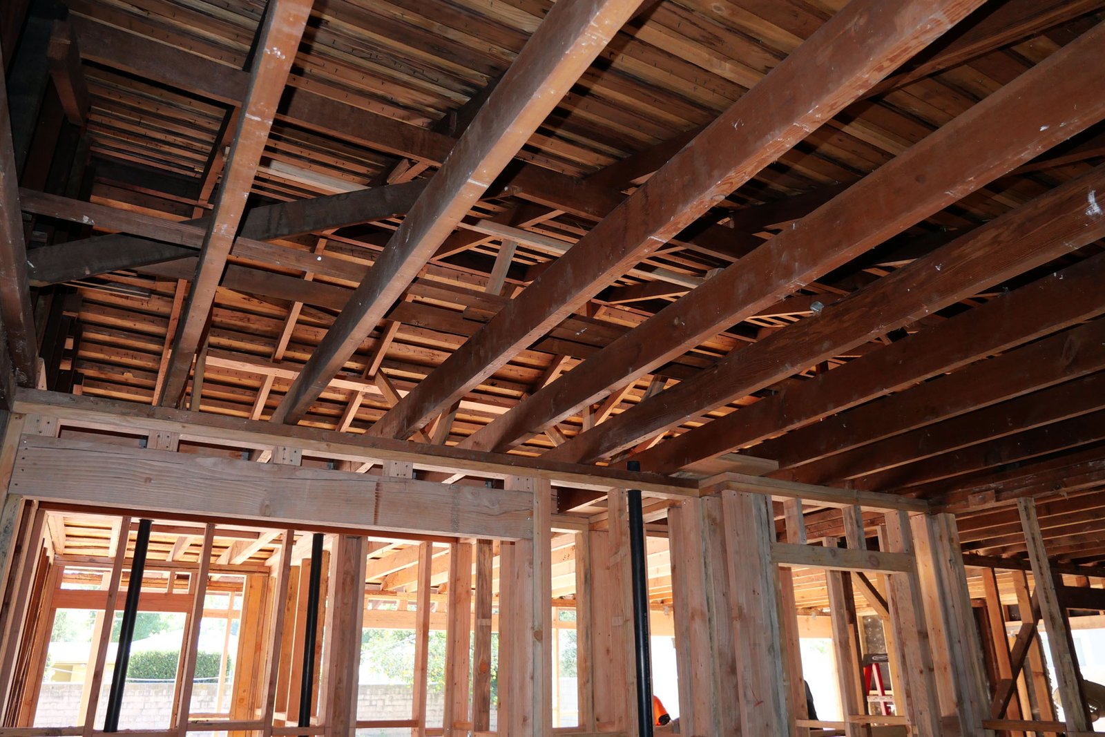 Interior opened during remodel