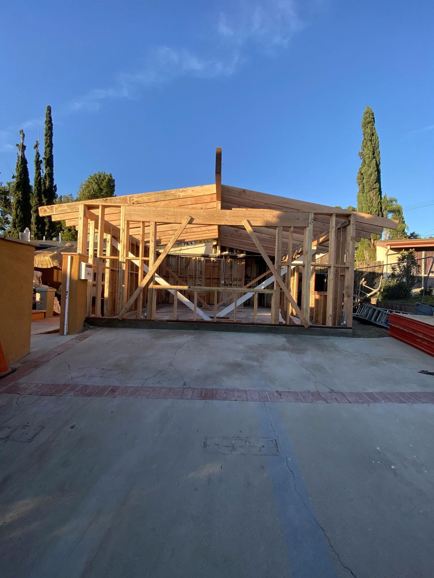Structural framing for the expanded ADU